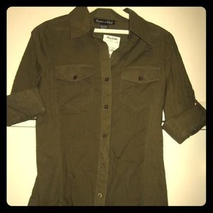 Olive Green Button Down Shirt