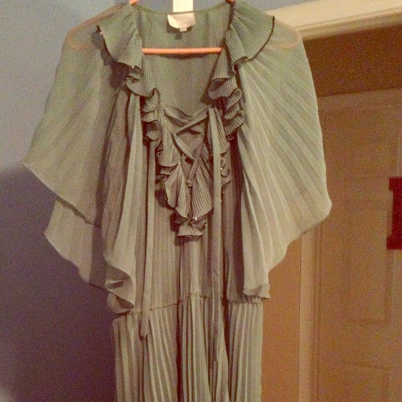 SOLD!! Mint Green Luluvia Pleated Dress