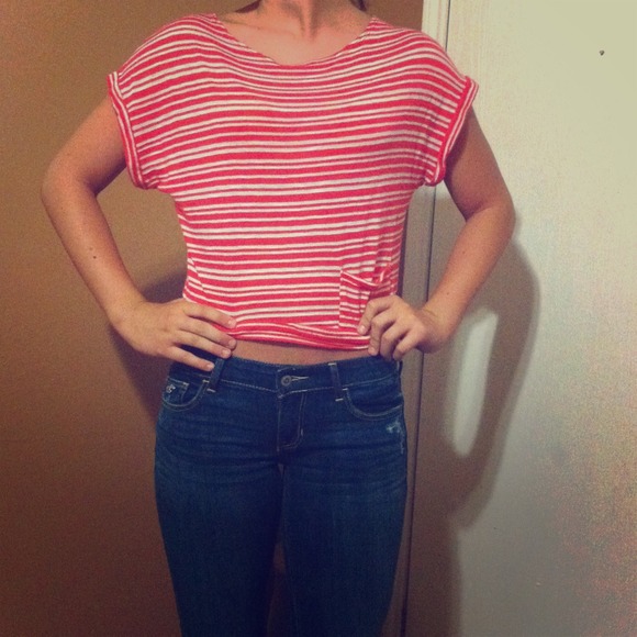 Orange Forever 21 crop top