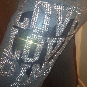 RARE Vs pink bling rhinestone sweatpants