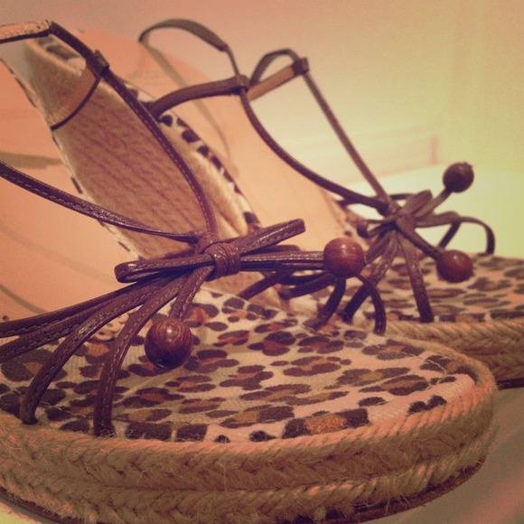 REDUCED PRICE FROM $100 Moschino Cheetah wedges