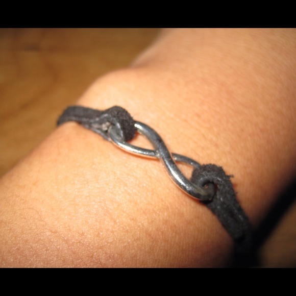 Handmade Leather Infinity Charm Bracelet