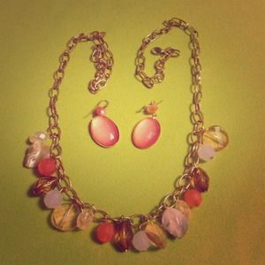 Matching earrings and necklace