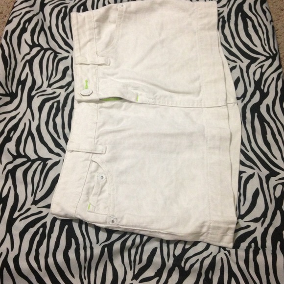 Fox white jean skirt