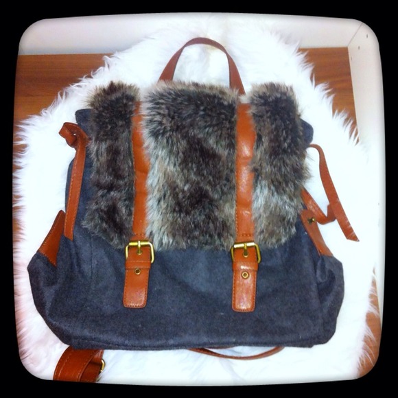 Urban Outfitters Furry Backpack