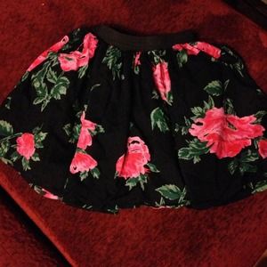 Wet Seal floral print skirt