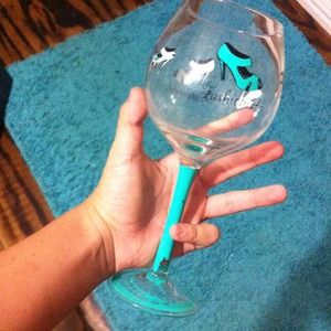 Turquoise Wine Glass