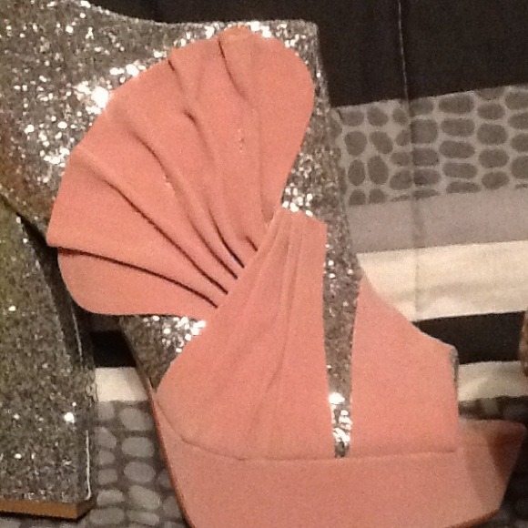 Glitz and Glam'd Peep Toe Booties - Picture 2 of 2