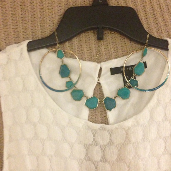 Forever 21 dress, necklace, belt, earrings - Picture 2 of 4