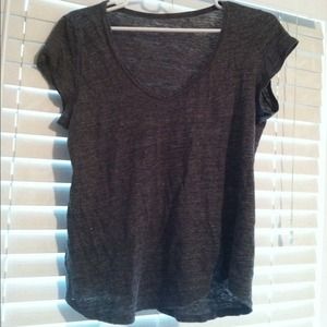 SOLD Madewell Heathered Linen V-neck tee Sz.S Gray