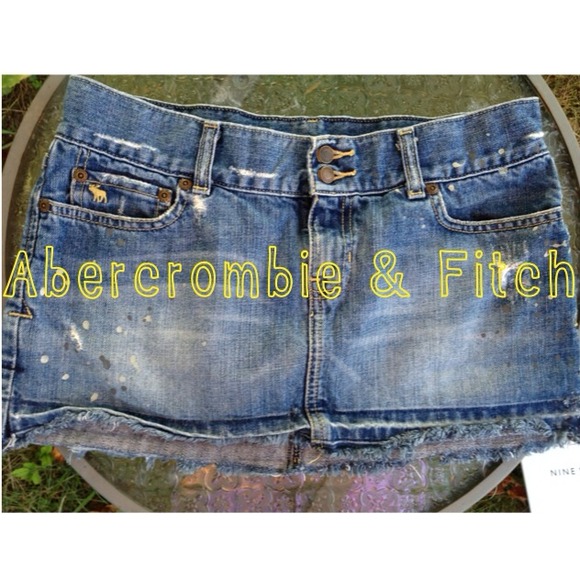 A & F Denim Micro Mini Skirt