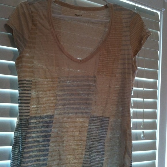 SOLD Madewell Linen tee in Line Lover Sz. S - Picture 2 of 4
