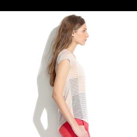 SOLD Madewell Linen tee in Line Lover Sz. S - Picture 4 of 4