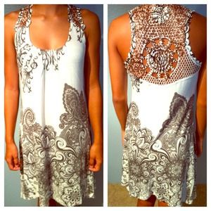 Knit Dress w/ Embroidery Back