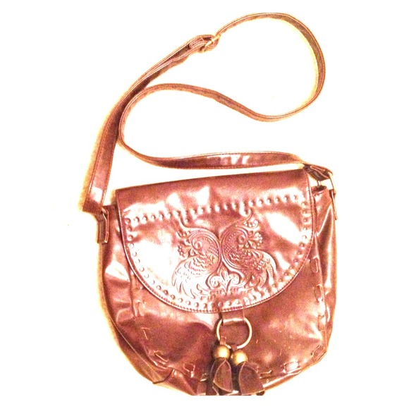 Brown cross-body bag