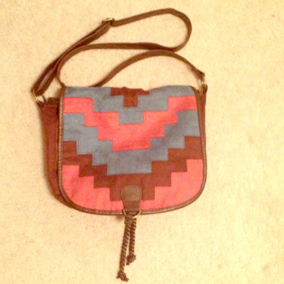Brown suede over-body purse - Picture 1 of 1
