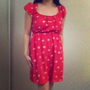 Red bicycle dress