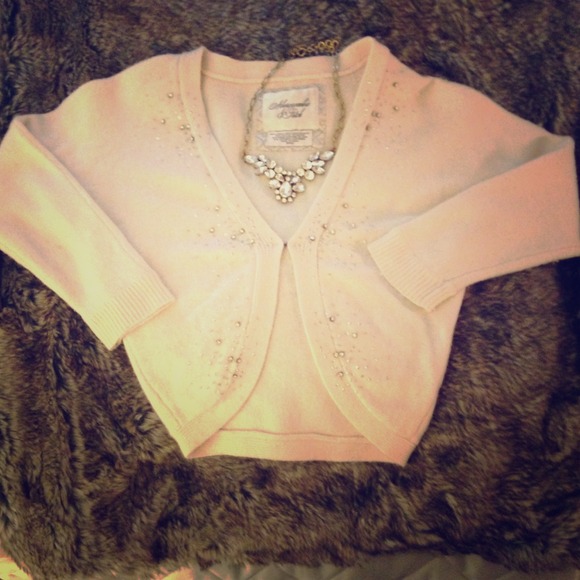 Abercrombie & Fitch Jeweled Shrug Sweater