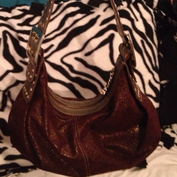 Brown glitter purse