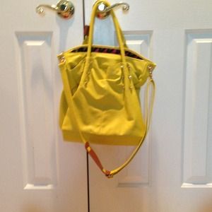 Bright shoulder and cross body bag
