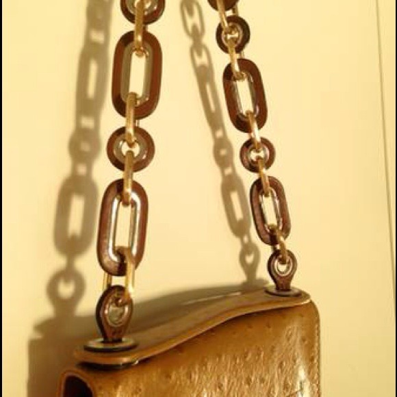 Rare Tan Ostrich DVF (Diane von Fürstenberg) bag - Picture 2 of 3