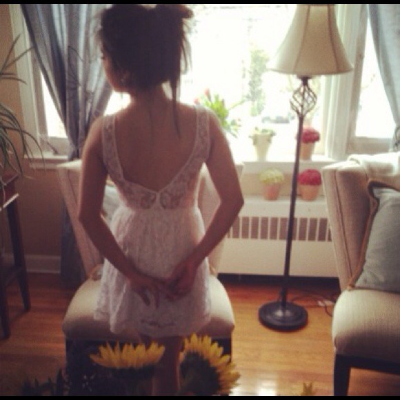 Floral Lacey white dress:)