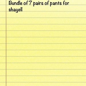 Bundle of 7 pairs of pants