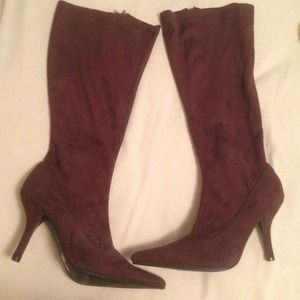 Knee high brown boots