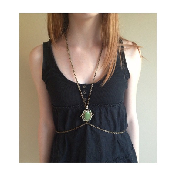 Jewelry - RESERVED Emerald Green Body Harness- ONLY 1 LEFT
