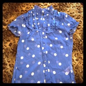 Sheer polka dot top