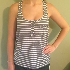 Striped forever21 racer back tank size small