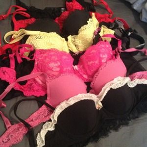 Lot of sexy bras - 7 bras and one sexy nighty!