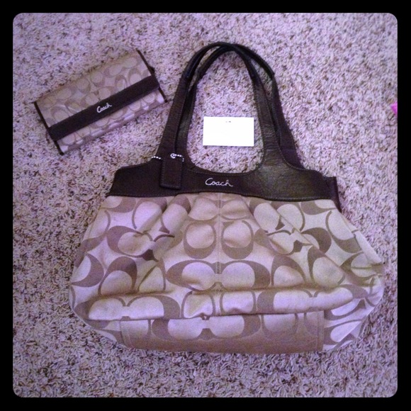Authentic Coach Handbag with wallet