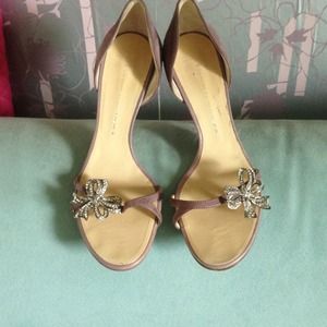 GIUSEPPE ZANOTTI Suede Mauve Slip On Sandals