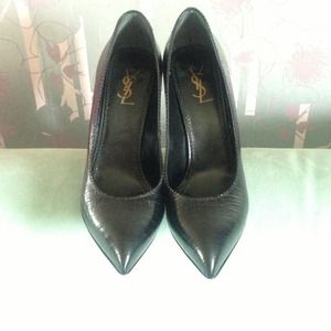 YSL Pumps with Wood Heel!