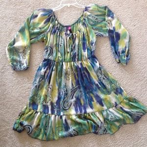 Sheer paisley print dress