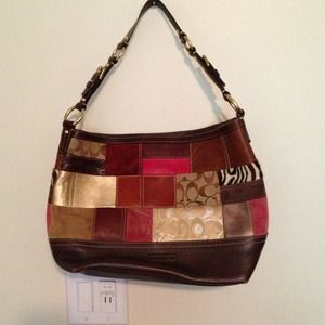 HOLD Authentic Coach patchwork purse