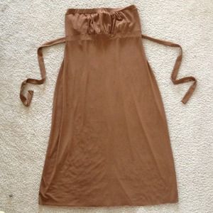 Tube top mid-calf dress