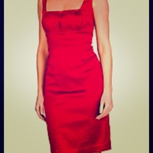 Calvin Klein Red Satin Dress