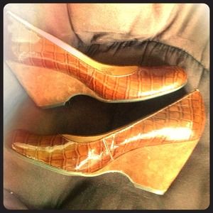 Franco Sarto Brown Wedges Size 7.5