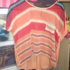 🚫ON HOLD🚫American Rag Orange Striped Shirt!