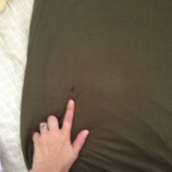 Olive green Theory maxi dress w/FREE belt - Picture 3 of 3