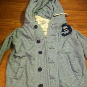 Grey A&F jacket hoodie