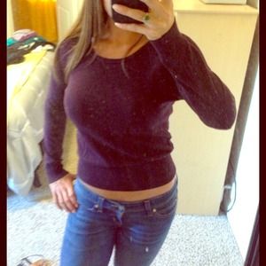 Zipper back, plum Loft shirt.