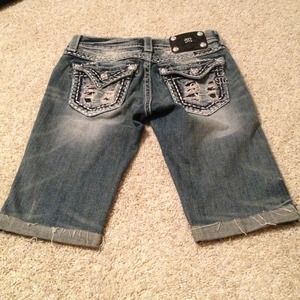Miss me shorts with holes on pockets(: