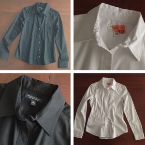 💐 RESERVED - B&W BR Sateen Fitted Shirt Bundle 💐