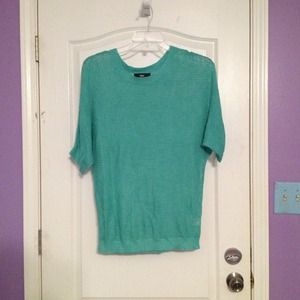 Sea foam green short sleeve top