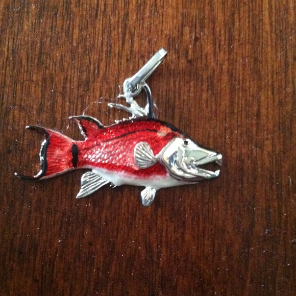 Snapper sterling silver charm