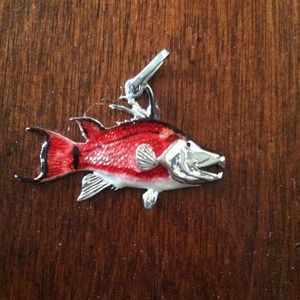 Snapper sterling silver charm