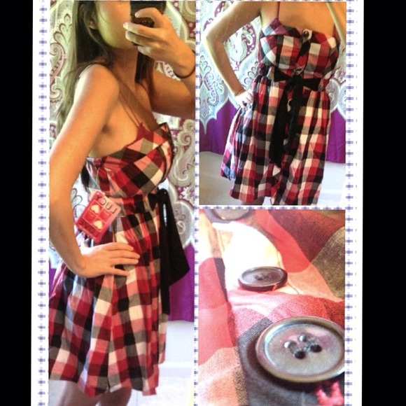 Brand New* Checkered Button Down Tank Dress